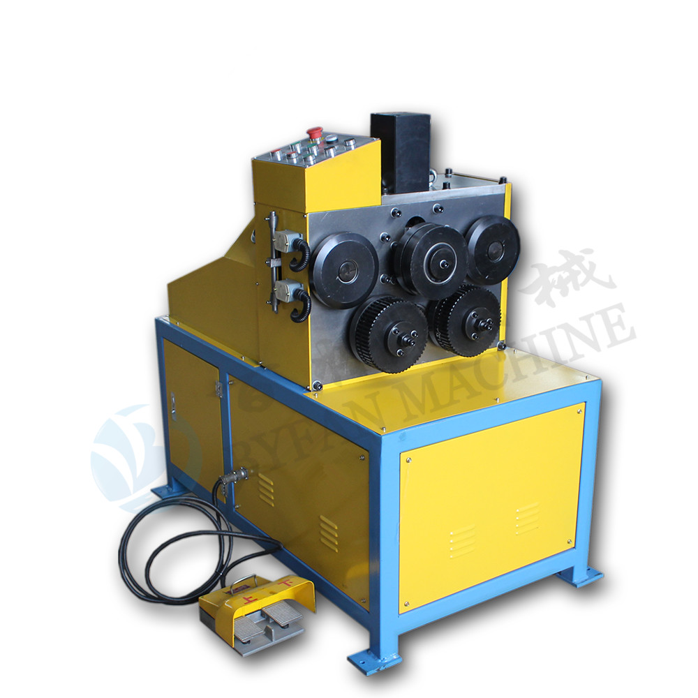 hvac duct hydraulic angle iron roll bender steel flange rolling bending machine