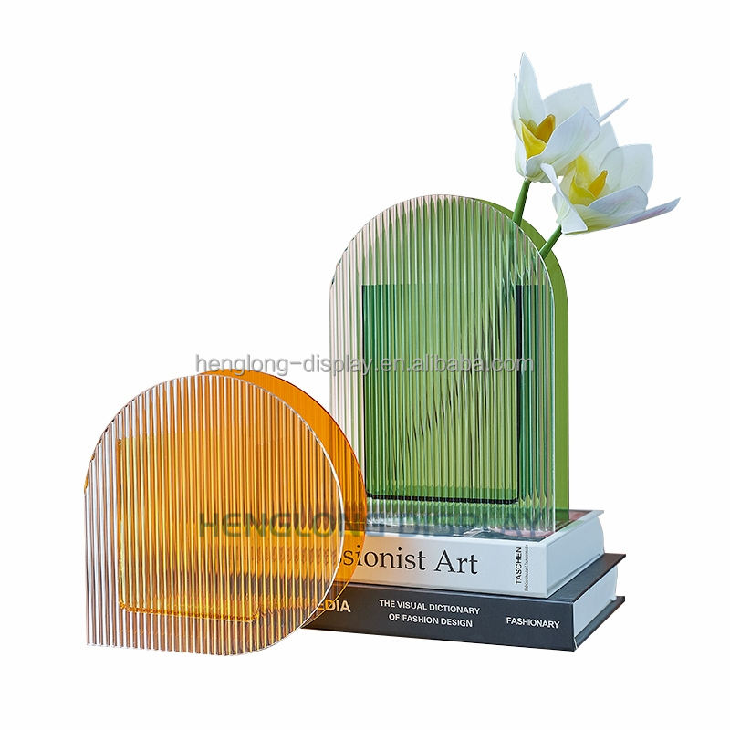 Color Small Clear Plastic Luxury Gold Modern Crystal Decoration Nordic Acrylic Flower Vase