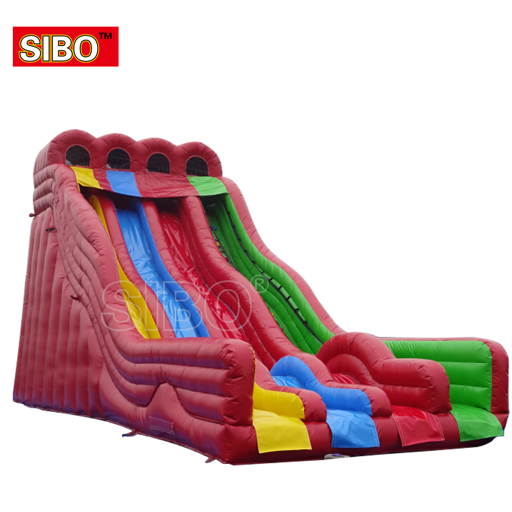 2020 inflatable playground kids New design outdoor bouncy castles toys inflatable giant rainbow slide with multi slide