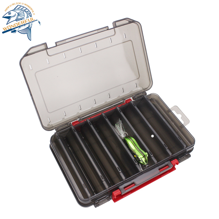 Double Sided Plastic Hard Thickening Clear Transparent Storage Lures Fishing Tackle Box