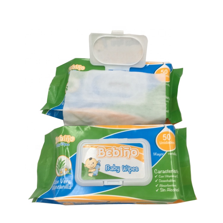 Sensitive Manzanilla Scented Cotton OEM Pouch Facial Wipes