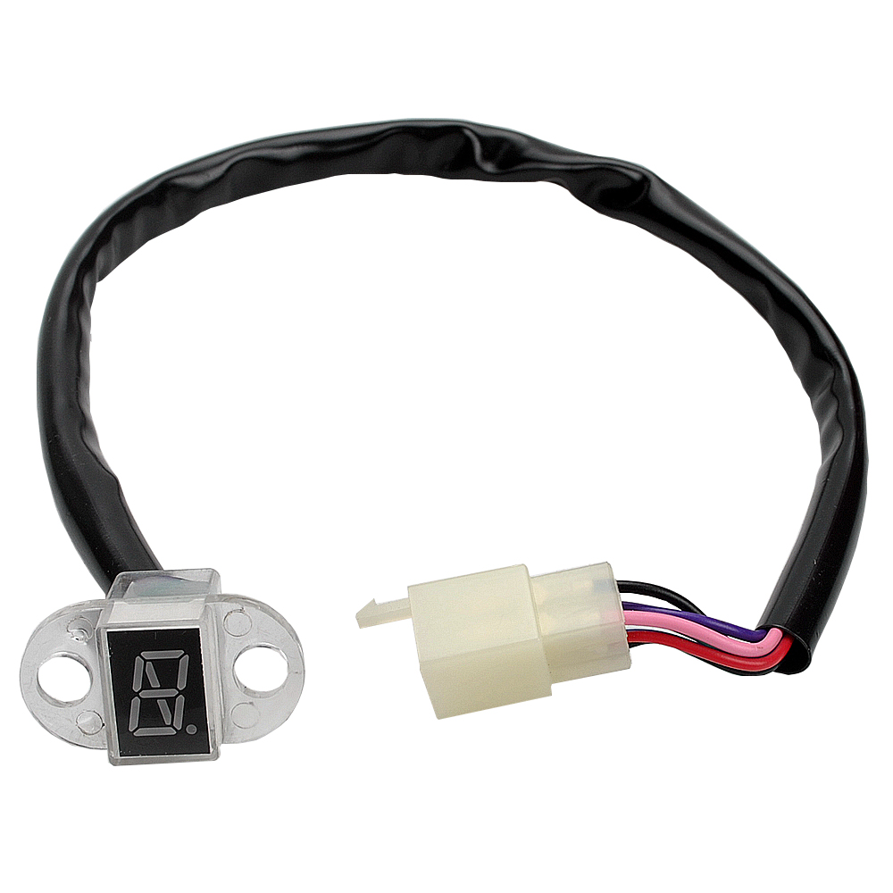 12V Gear Indicator, Universal Motorcycle 5 Speed Digital Gear Indicator Display Shift Lever Sensors Gear Display Fit for All Mot