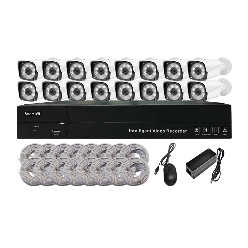 FSAN H.265 16CH 5MP POE Camera Kit CCTV Security System POE NVR Kits