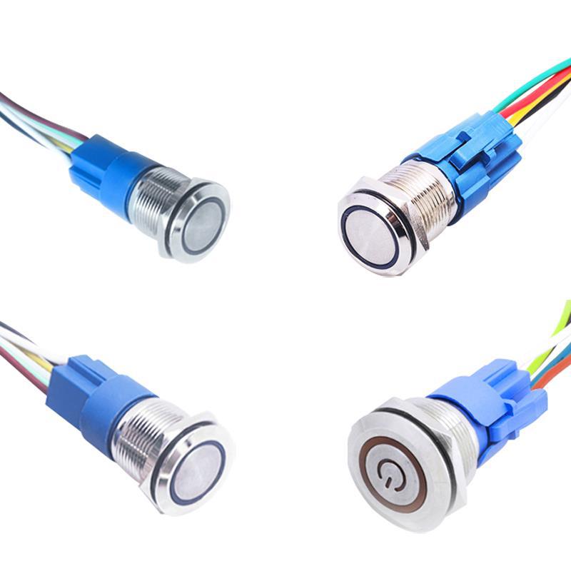 Small Mini Bouton Poussoir Waterproof Button Reset Short Type With Light Twister High Flat Head Start Reset Button Push Switches
