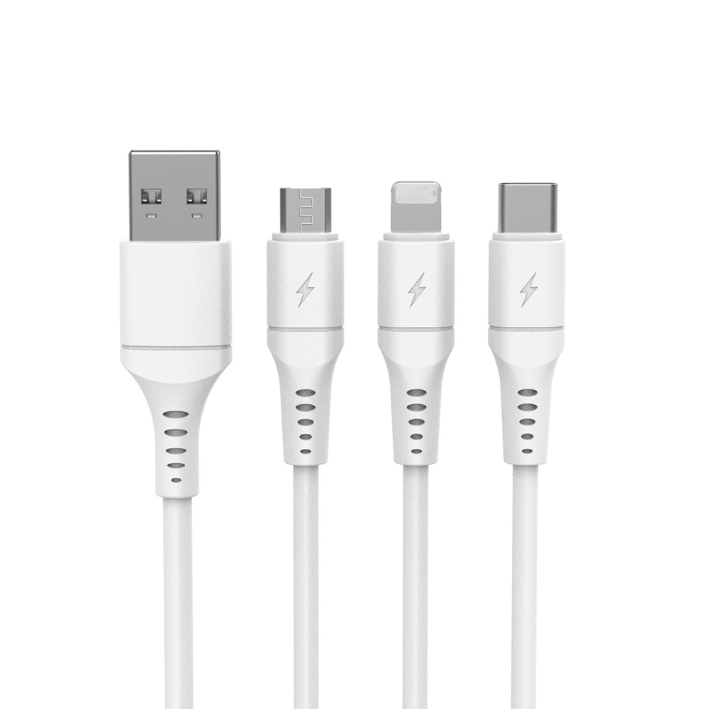 USB-кабель 3 в 1 3 А для быстрой зарядки Iphone/type C/mirco