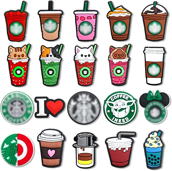 В наличии, украшения starbuck в форме крокса кофе, украшения starbuck