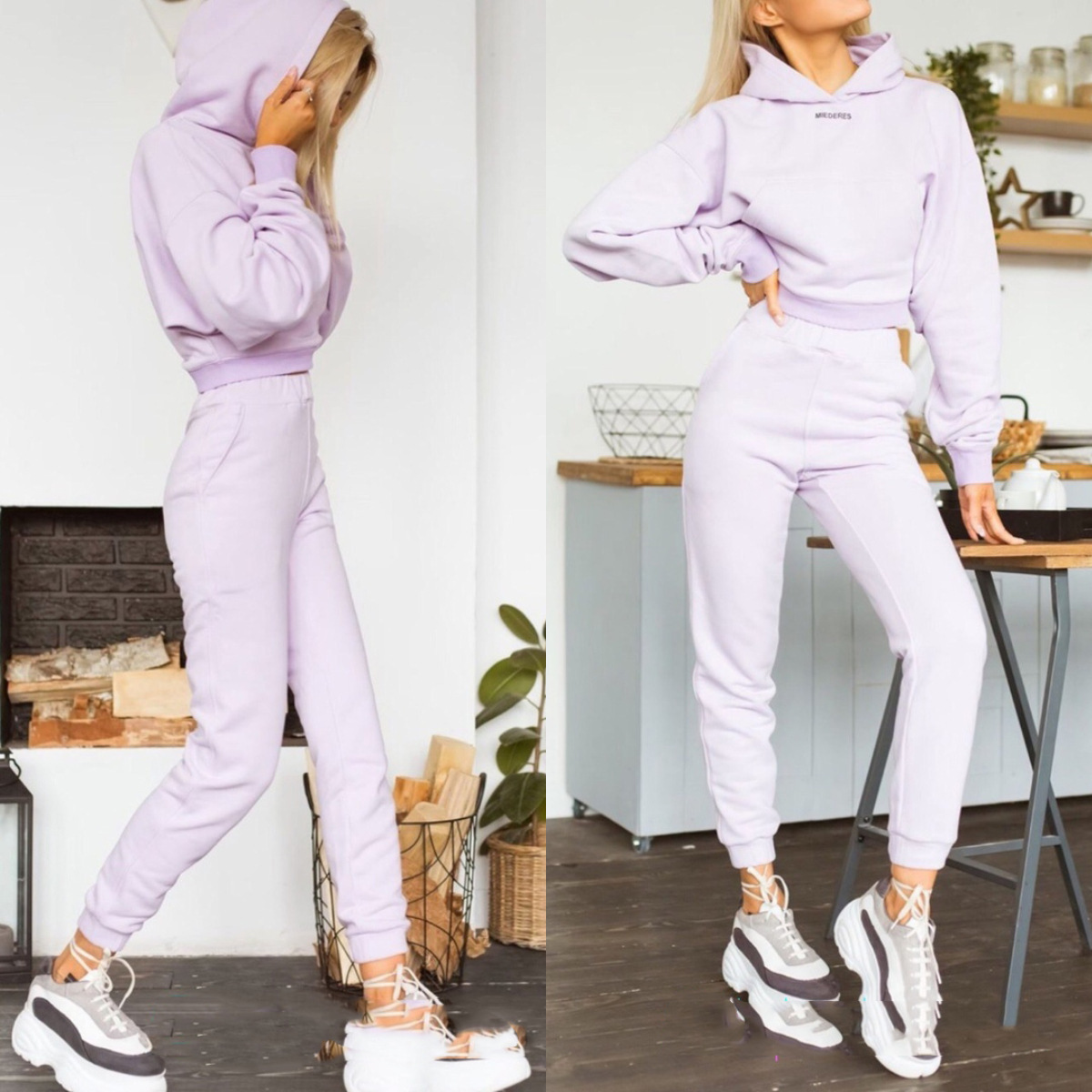2021 Fall Casual Hoodies Sweatshirts Women Sweatsuit set 2 piece Set sweat shirt sweatpants Tracksuit Women Two Piece Sets M9839