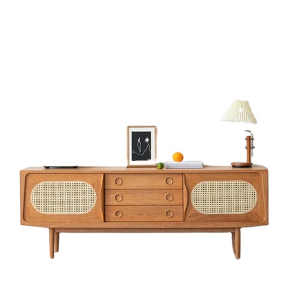 2020 новый стиль ротанговая серия Nordic TV Wood Small Family гостиная Furniture TV Stand