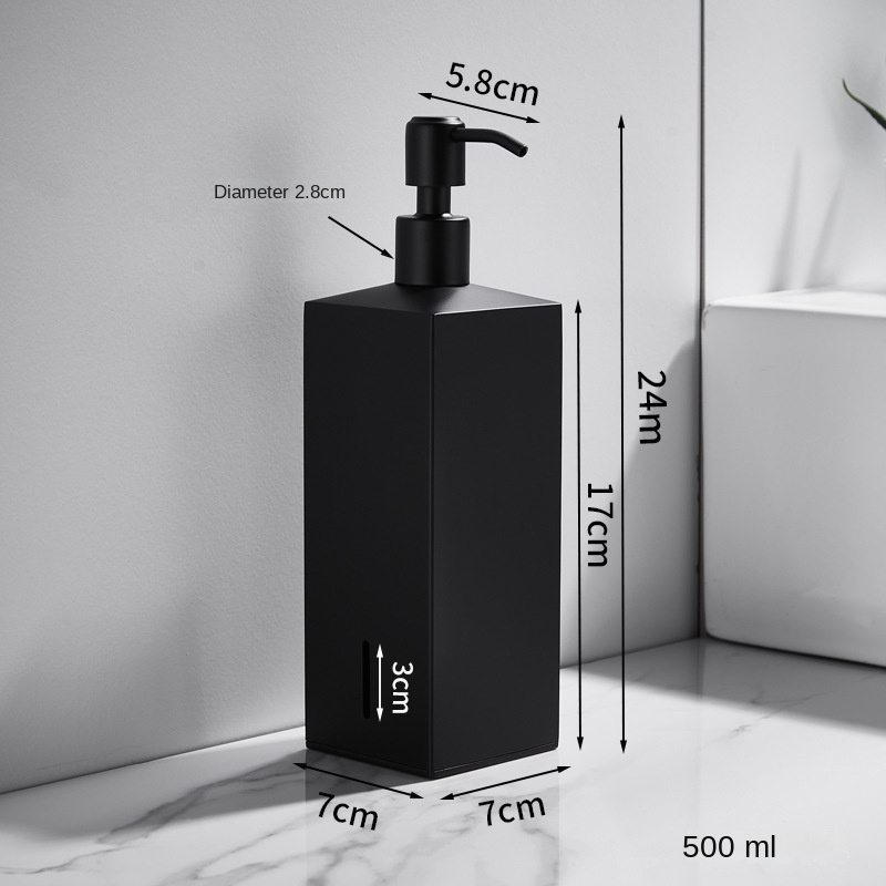 New design 304 Stainless Steel wall mount hotel matte black 500 ml hotel Soap Dispenser f liquid soap hotel