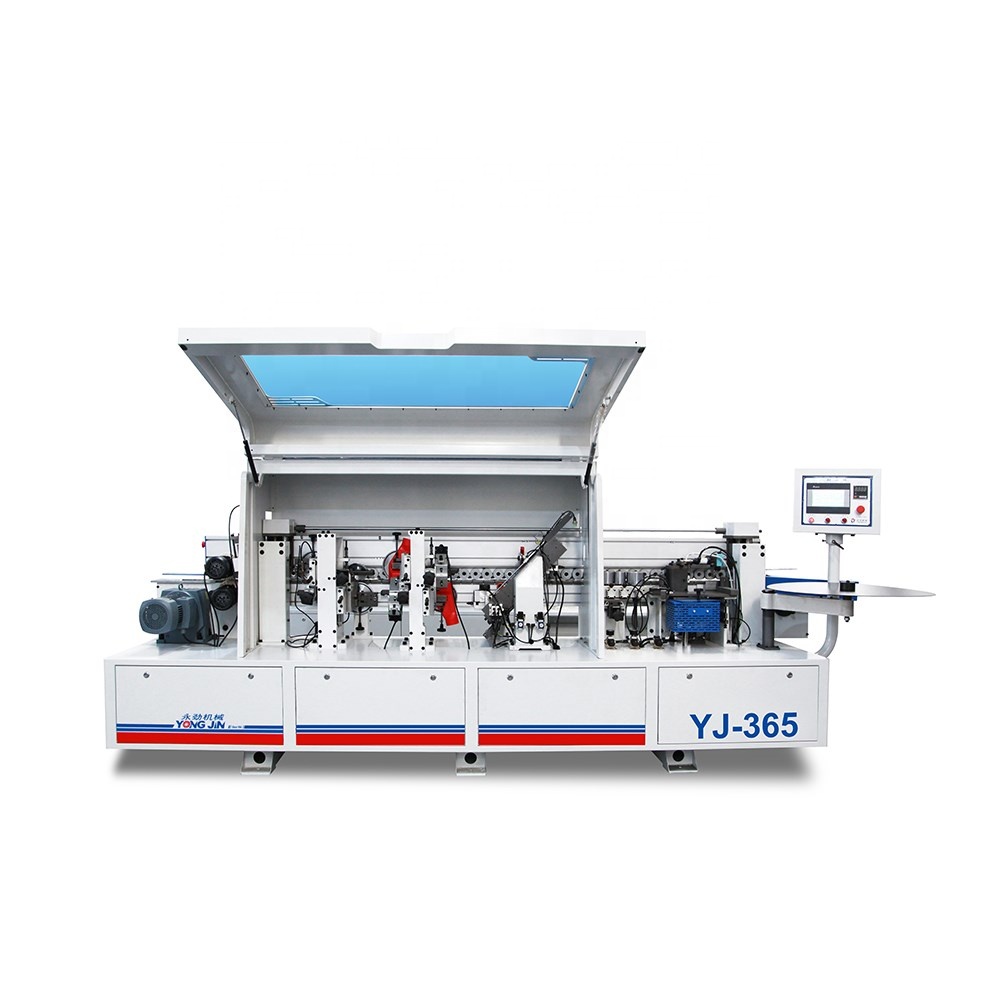 Basic Through Feed MDF Wood Door Buffing Bander Automatic Woodworking Edge Banding Machine
