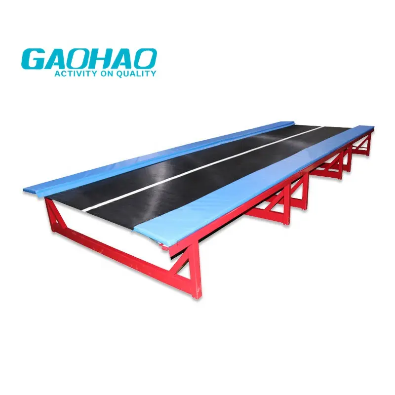 Gaohao gymnastic kids long trampoline tumble track for gym training  landing mat or foam pit tumble trampoline for gymnatic