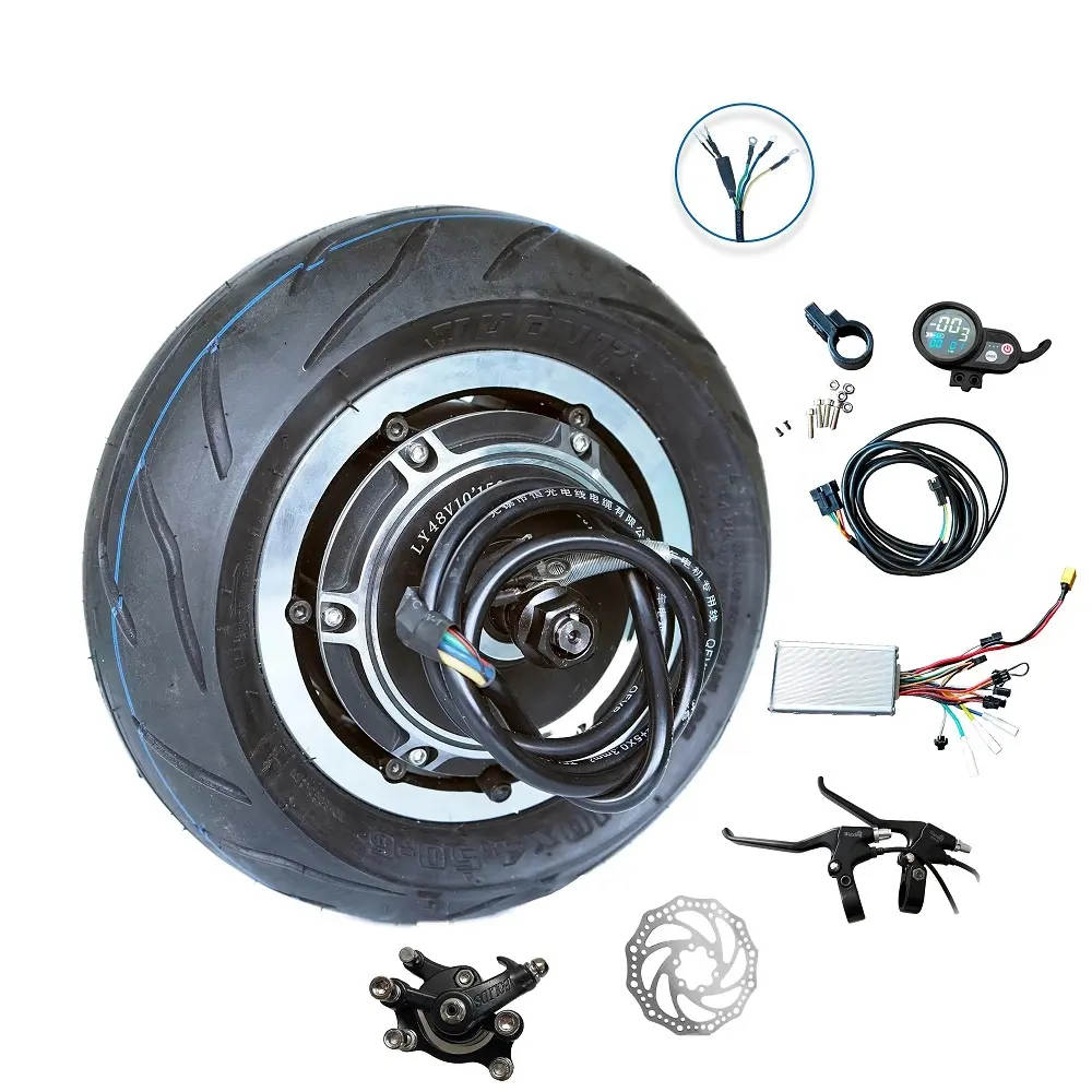 10 inch Hub Motor 48V 1500W 60V 3000W Electric Motorcycle Engine Buggy Gearless Electric Bike Kit Brushless Bicicleta Scooter