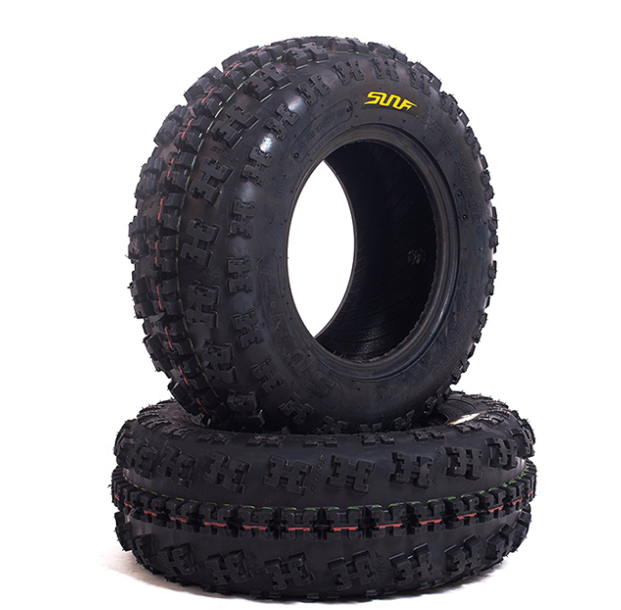 Комплект из 4 шин SunF A027 для квадроциклов, 22x7-10, передние и 22x10-9, задние Запчасти для квадроциклов и UTV