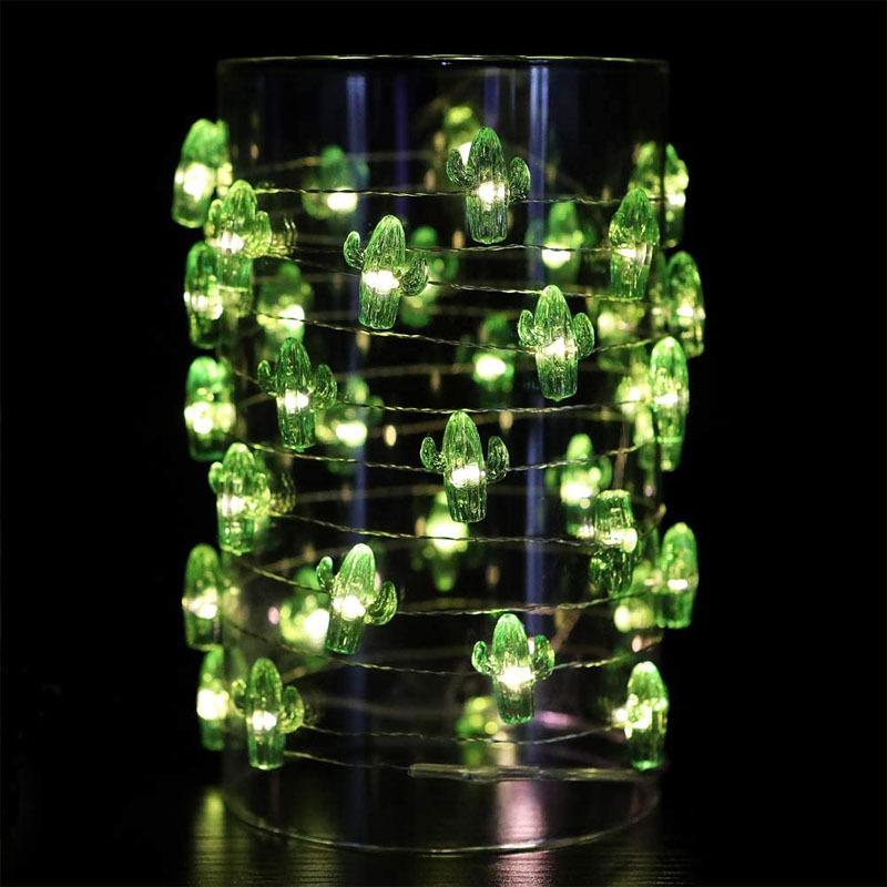 3M 20 LED Tropical Cactus Decorative String Lights USB String Lights Cactus with Remote Control Indoor Decoration Wall Plant