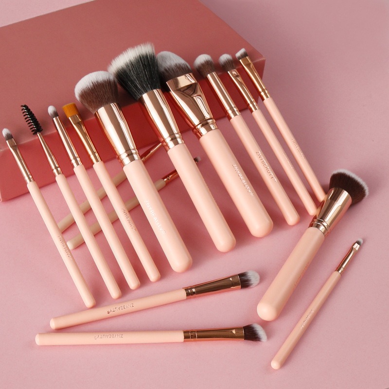 High Quality 26 Pcs Luxury Pink Makeup Brush Set Concealer Foundation Powder Blush Eye Shadow Brushes Makeup Tools