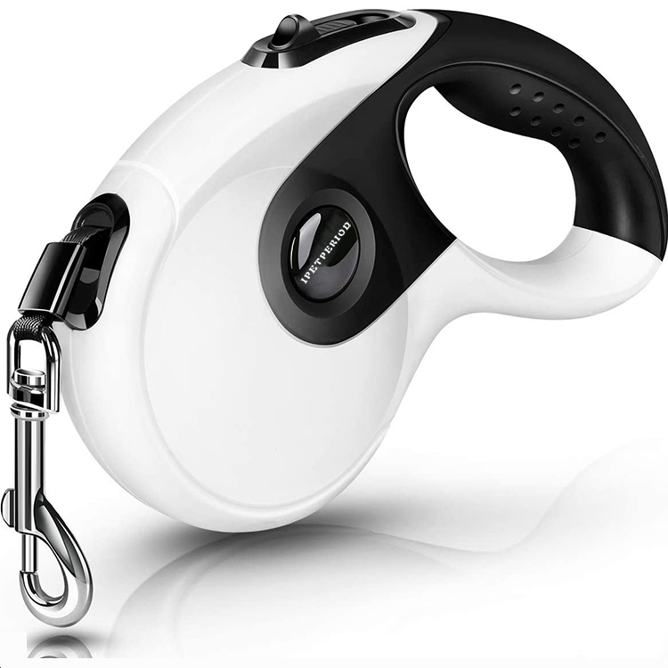 Dual Handle Pull Long Unchewable Retractable Large Dog Leash Collar