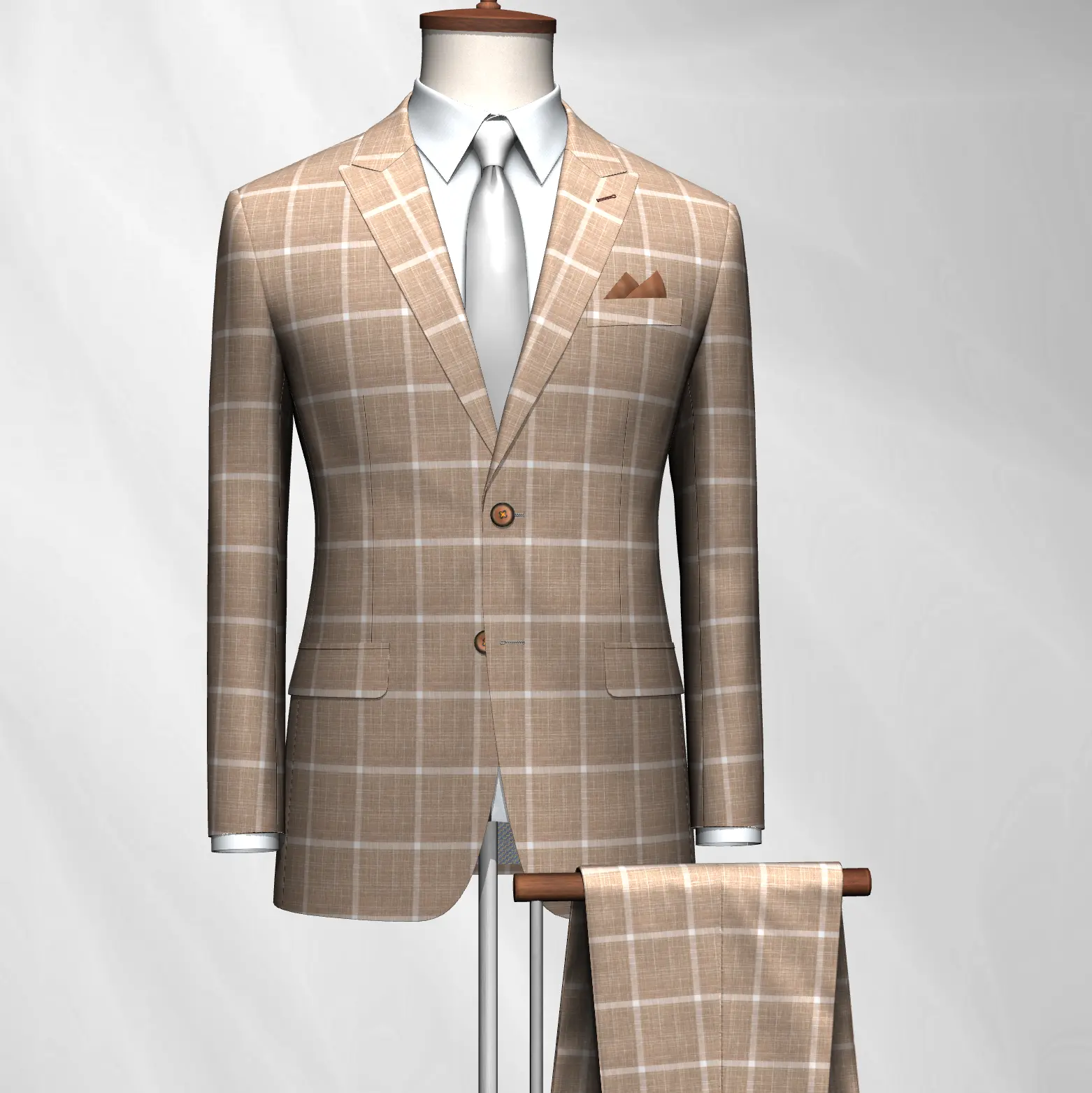 New design Italian style polyester viscose spandex blend men's checked jacquard suit fabric comfortable jacket fabric