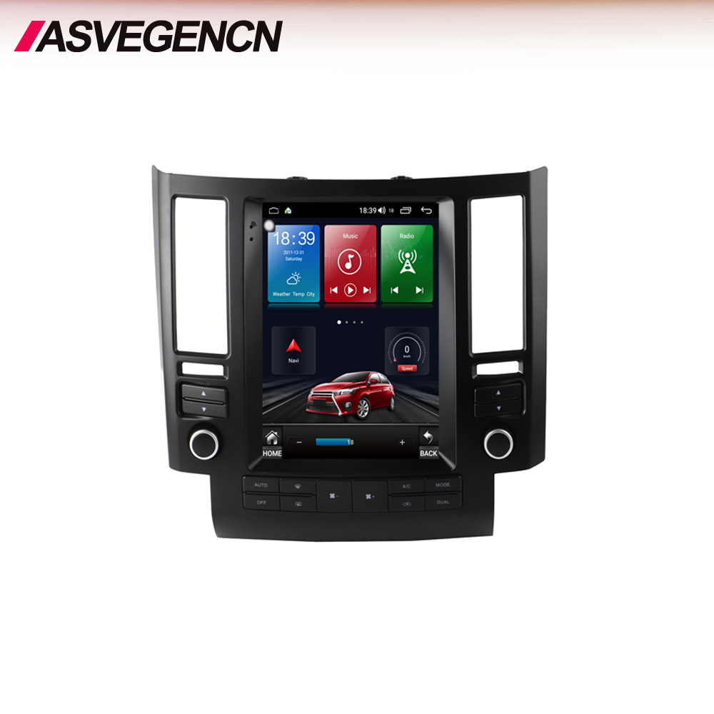 Asvegen 10,4 "вертикальный Тесла стиль Android автомобильный DVD GPS NAVI плеер радио для Infiniti FX FX35 2003-2006 с 4 + 64 ГБ