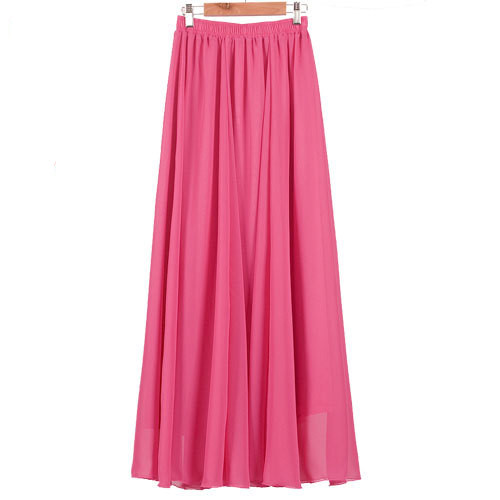 2021 Hot Sale Summer Casual Plus Size Multicolor Long Fashion Woman Chiffon Skirts
