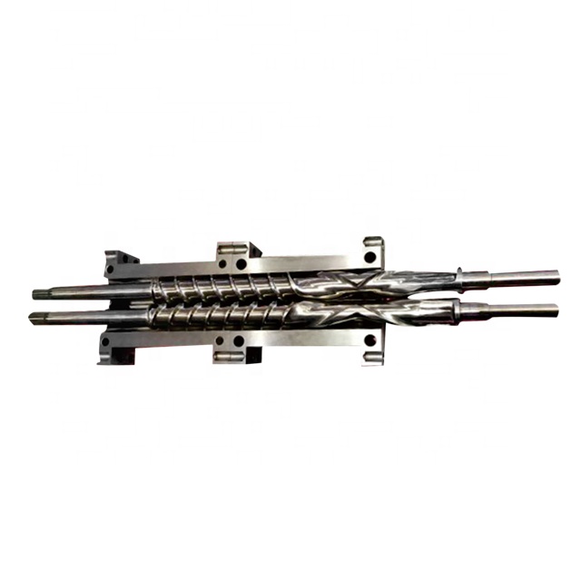High output single and twin screw barrel for plastic recycling granulation