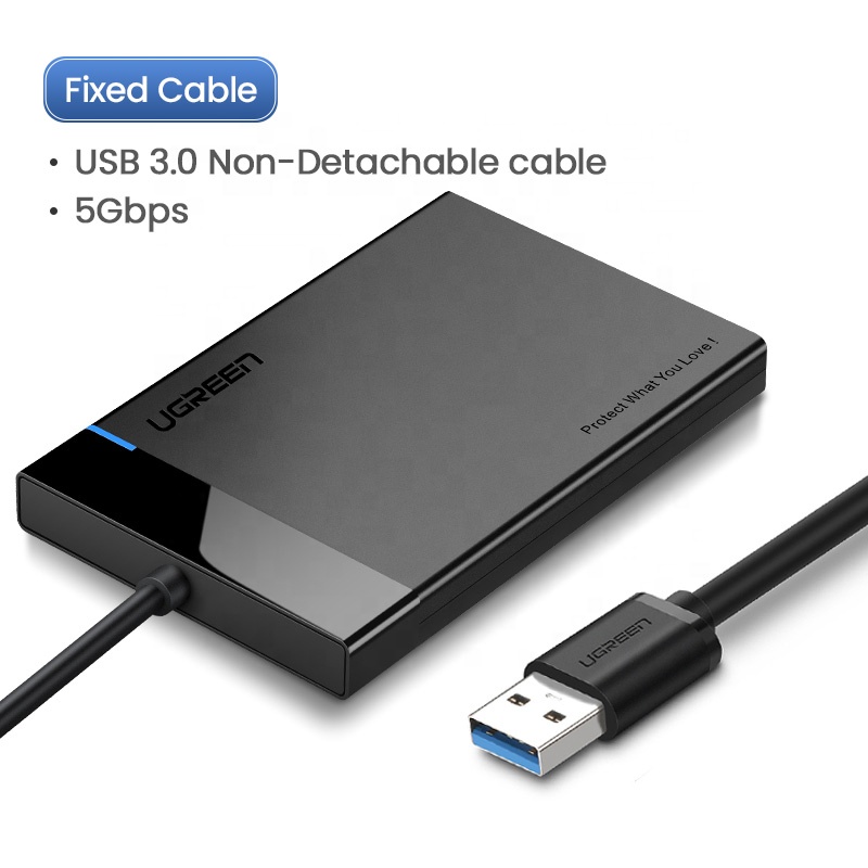 Корпус для жесткого диска Ugreen, адаптер 2,5 Sata-USB 3,0, корпус для жесткого диска HD, внешний портативный инструмент бесплатно для SSD-диска Type C 3,0
