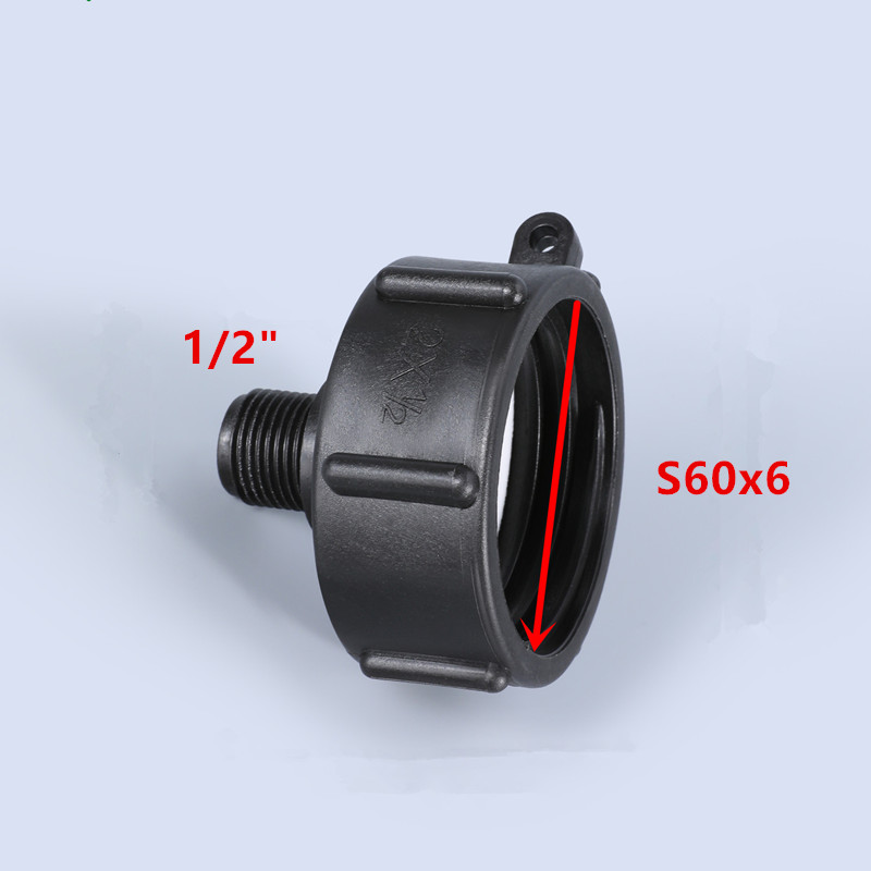 Thicken IBC Tank Adapter S60*6 Coarse Thread To 1/2'' Fine Reducing Garden Hose Connector