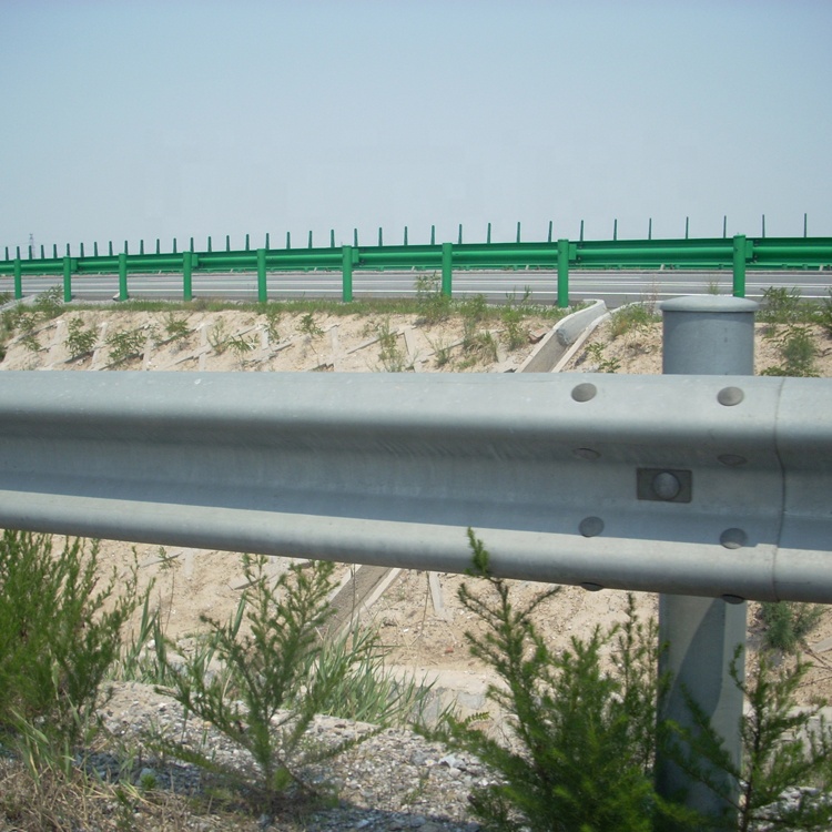 Galvanized highway safety guardrail traffic crash barrier guardrail concrete