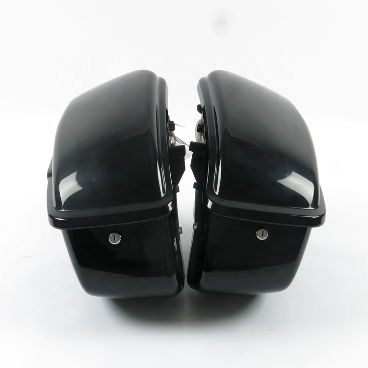 Жесткая седельная сумка в сборе черного цвета для Harley Sportster 883 1200XL 1994-2003