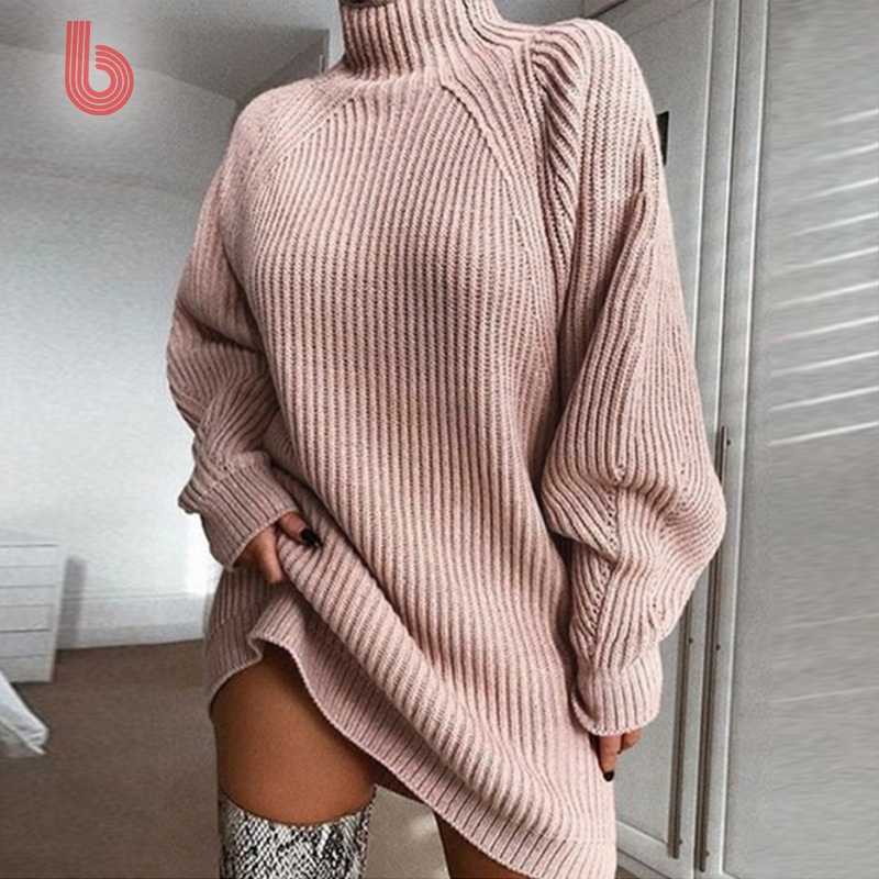 De invierno de cuello alto con цвет puro sueter de punto de mujer; На осень и зиму sueter с утолщённой меховой опушкой, Джерси