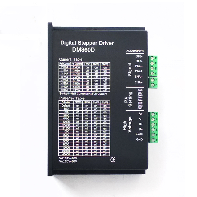 2-фазовый шаговый мотор-драйвер DM860D 2,4-7.2A 24-80VDC