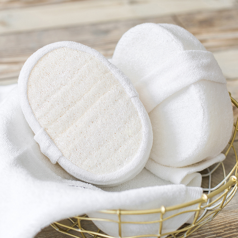 Eco friendly bath Loofah Body Scrubber, Merssyria Exfoliating Loofahs Sponge Pad Shower