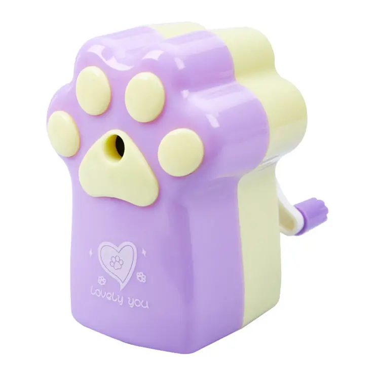 Multi-Function artist stationery items ready to ship free sample creative eco plastic cat claw pencil sharpener for school
