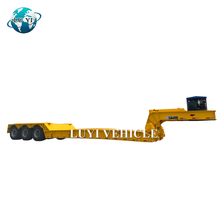 3 4 5 Axles Low Loader Lowboy 60ton 70ton 80tons 100tons Detachable Lowbed Gooseneck Trailer