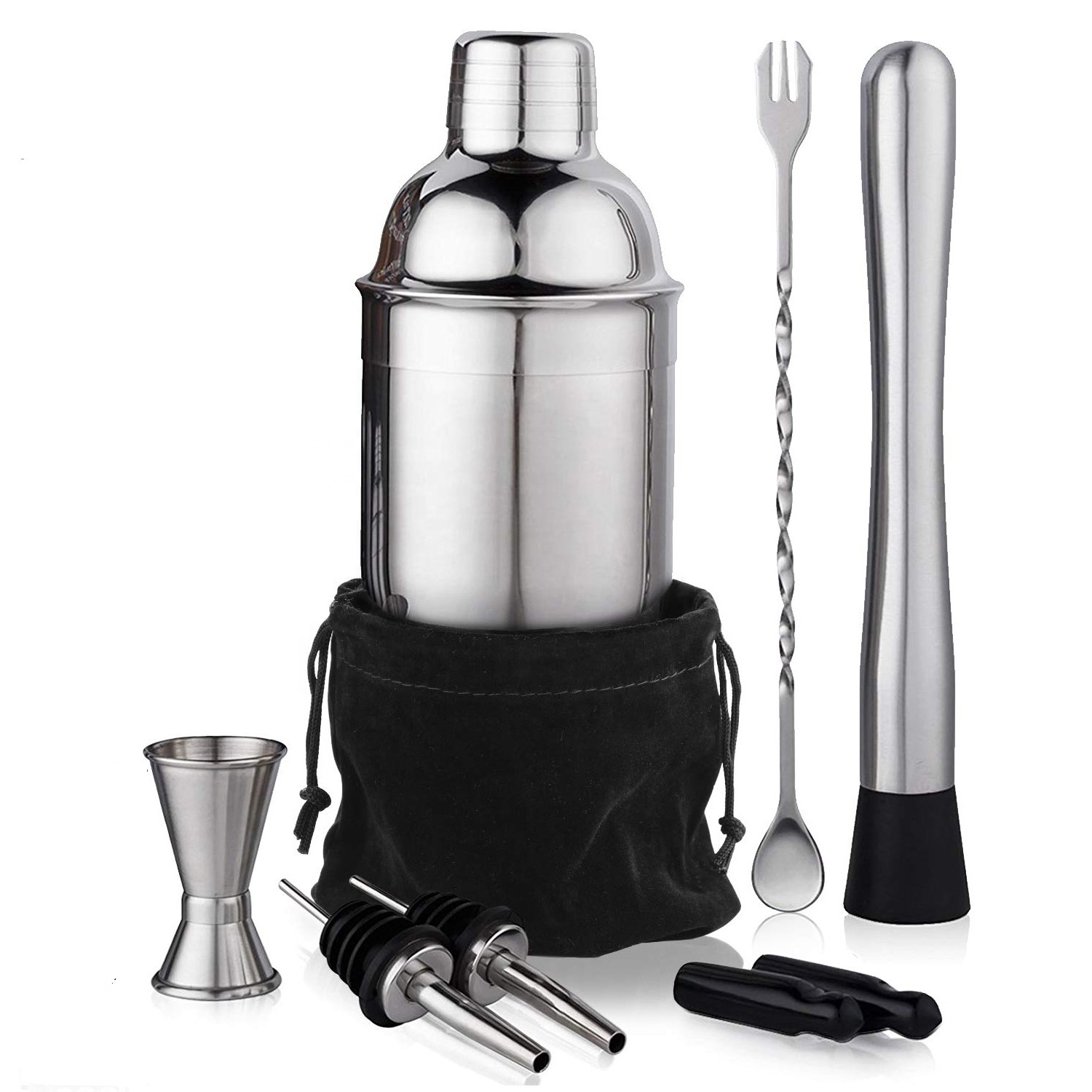 Cocktail Shaker Set Bartender Kit 24 oz Stainless Steel cocktail set bar accessories professional margarita mixer drink shaker