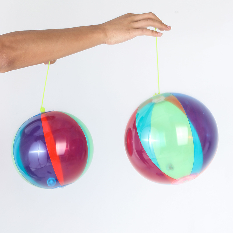 Wholesale inflatable luminous bouncing ball color matching children's toy flashing ball baby hand bouncing inflatable ball