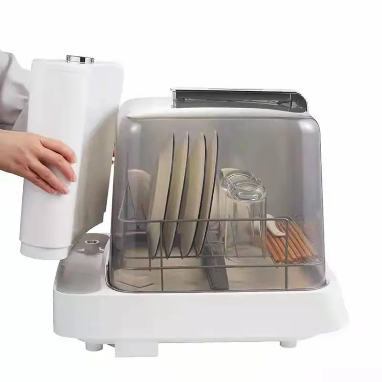 transparent window no installation small Automatic Heating Machine Kitchen Dishwasher