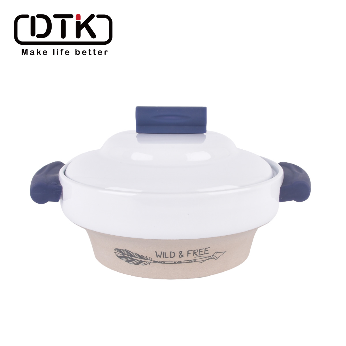 DTK новый дизайн серии Индийская серия продукта кухонные принадлежности силиконовая ручка глиняная кастрюля