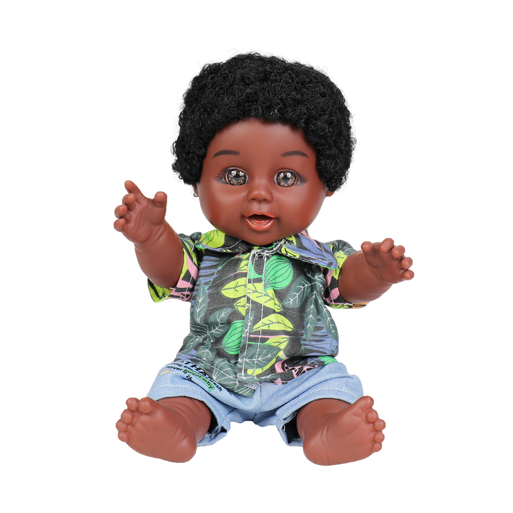 New black African American boy doll hot product 10 inch lifelike realistic toy dolls