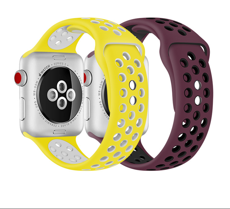 Ремешок силиконовый для iwatch Apple Watch, спортивный резиновый регулируемый браслет для часов 38/40 мм 42/44 мм