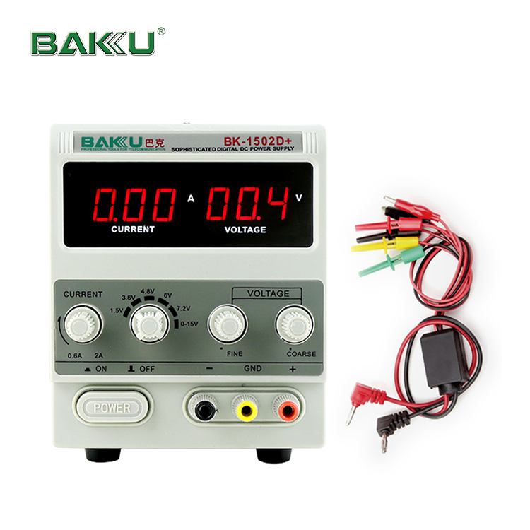 Высокое качество популярный бестселлер Баку BK-1502D + Переключение 15V DC источник питания
