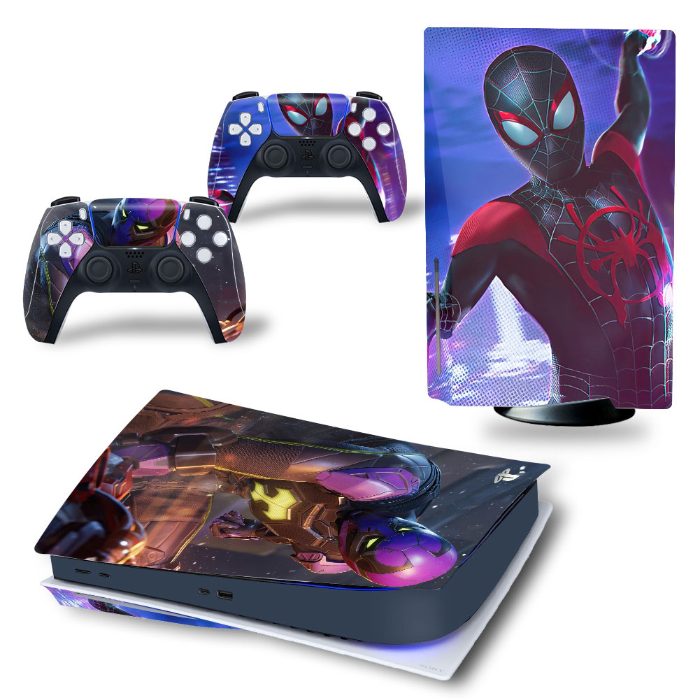 PS5 игровой консоли крышка "Человек-паук" скины PS 5 наклейки игры аниме для аксессуары пластины кожи