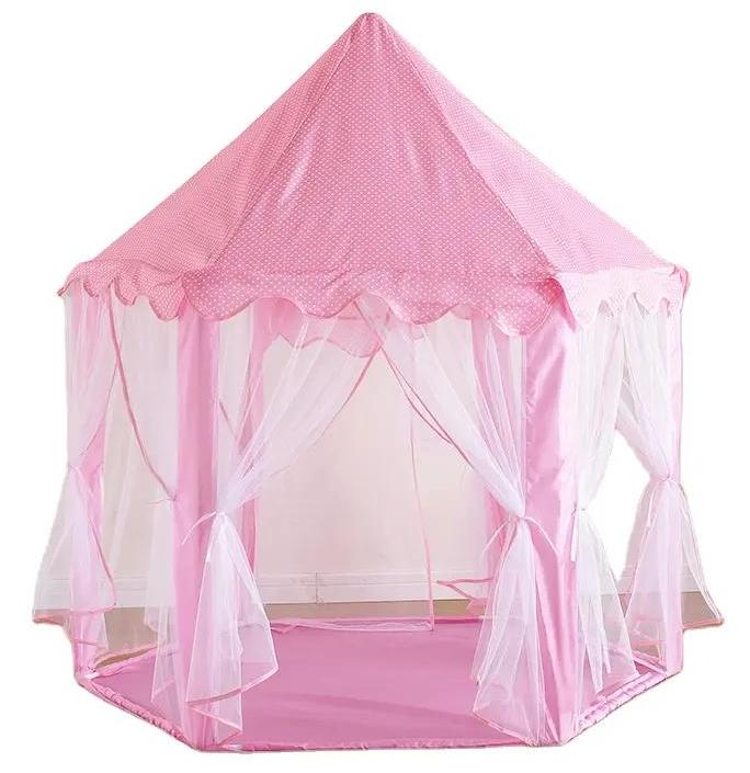 Excellent Quality Pink Princess Castle Non-toxic Kids Play Tent Hexagon Tents House Child Tent