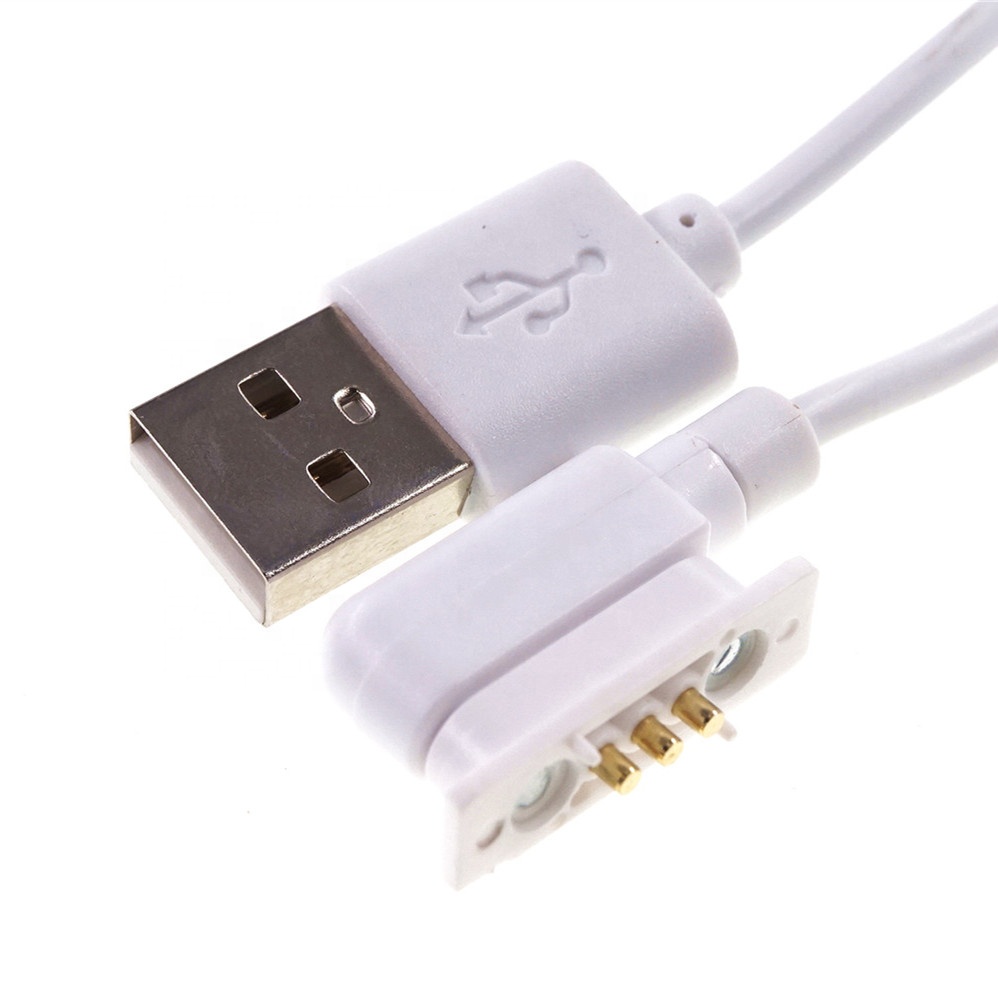 Разъем для зарядки печатной платы, пружинные магниты, usb-кабель для зарядки питания, 3 Pin Pogo Pin магнитный разъем