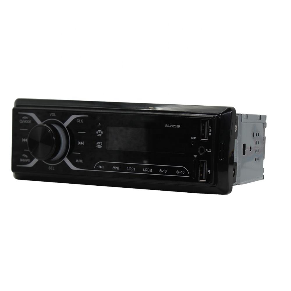Full touch panel In-dash universal single-din high power blue tooth LED car MP3 player with USB/TF/AUX/BT/FM car radio