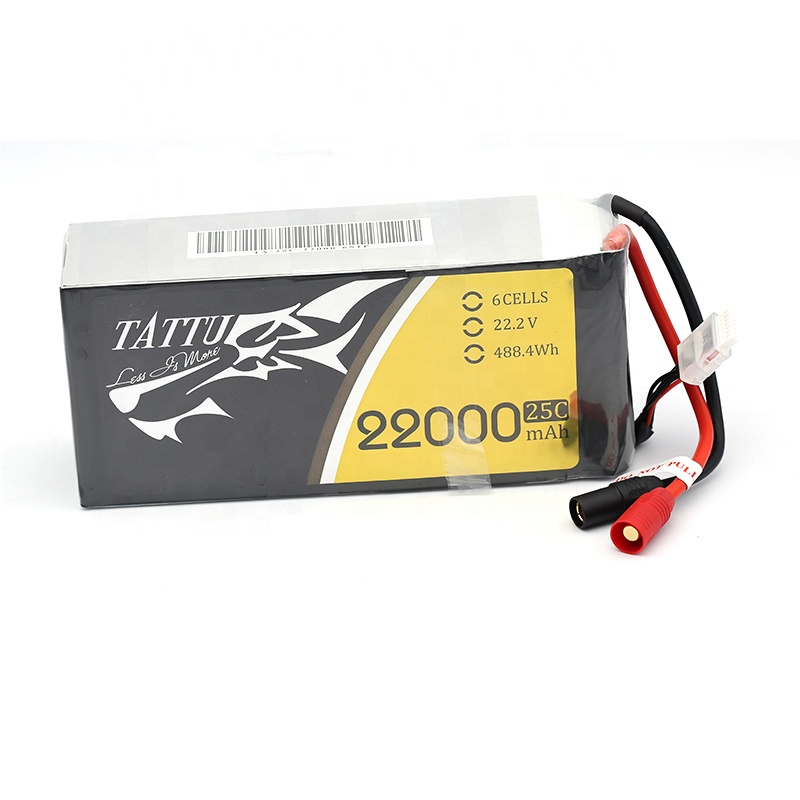 Аккумулятор TATTU 22000mAh 22,2 V 6S LiPO Burst 25C для большой нагрузки мультиротор FPV Дрон гексакоптер Octocopter