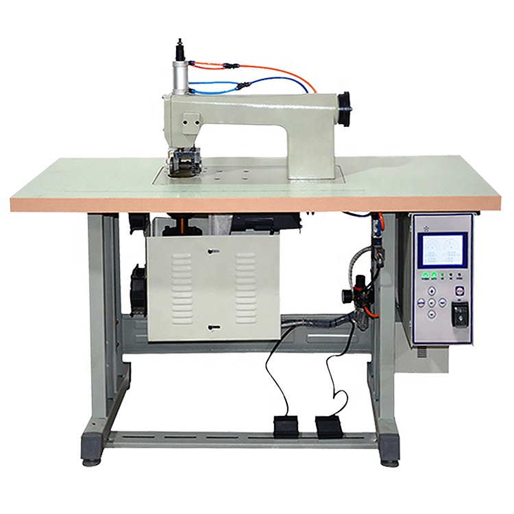 China Cutting Making Industrial Sewing Seamless Roller Bag Nonwoven Slitting Welding Ultrasonic Lace Machine