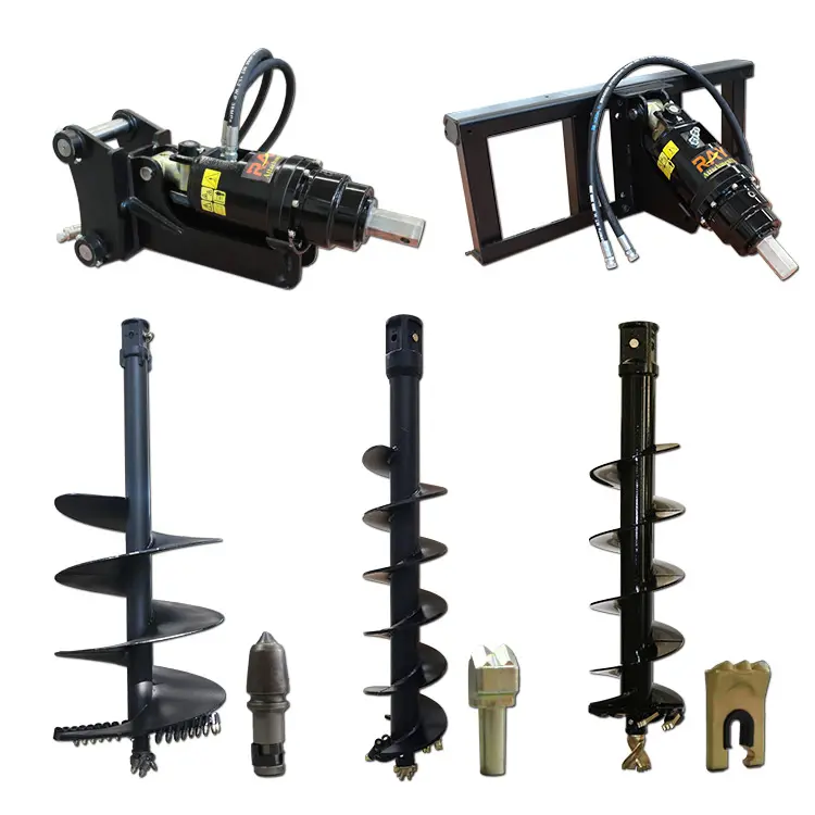 OEM Hole Digging Tools Excavator Drilling Attachment Fence Post Drill Auger Drill