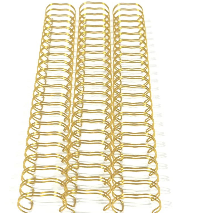Popular Gold Notebook Spiral Binding Wire O Double Loop Spiral Binding Double Wire