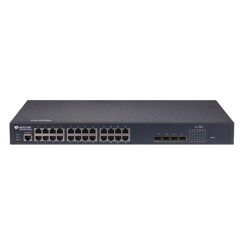 BDCOM S2928-P L2 +(Lite L3) 24-портовый гигабитный управляемый коммутатор питания через Ethernet 4 порта 10G Uplink