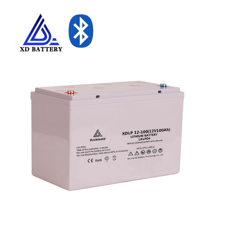 2019 новый глубокий цикл Номинальная емкость li ion 12v 100ah с bluetooth
